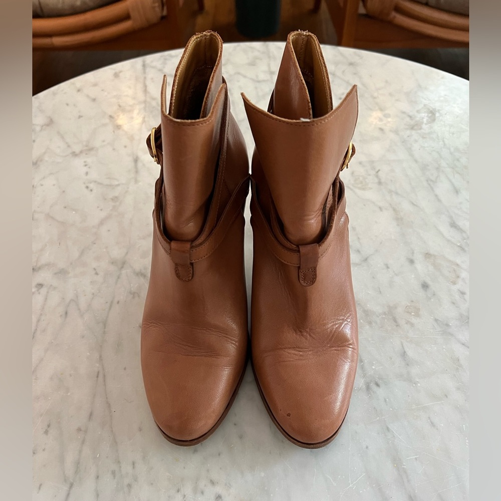 Sezane Tan Ankle Boots - Picture 3 of 6